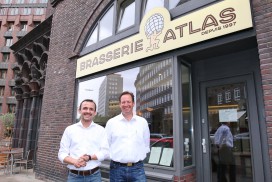 Die Brasserie Atlas in den Räumen des Weltkulturerbes